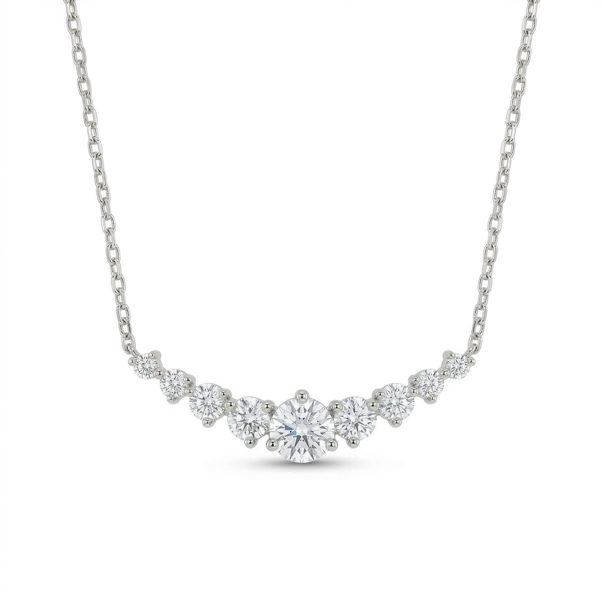 Round Cut VVS Moissanite Pendant Necklace