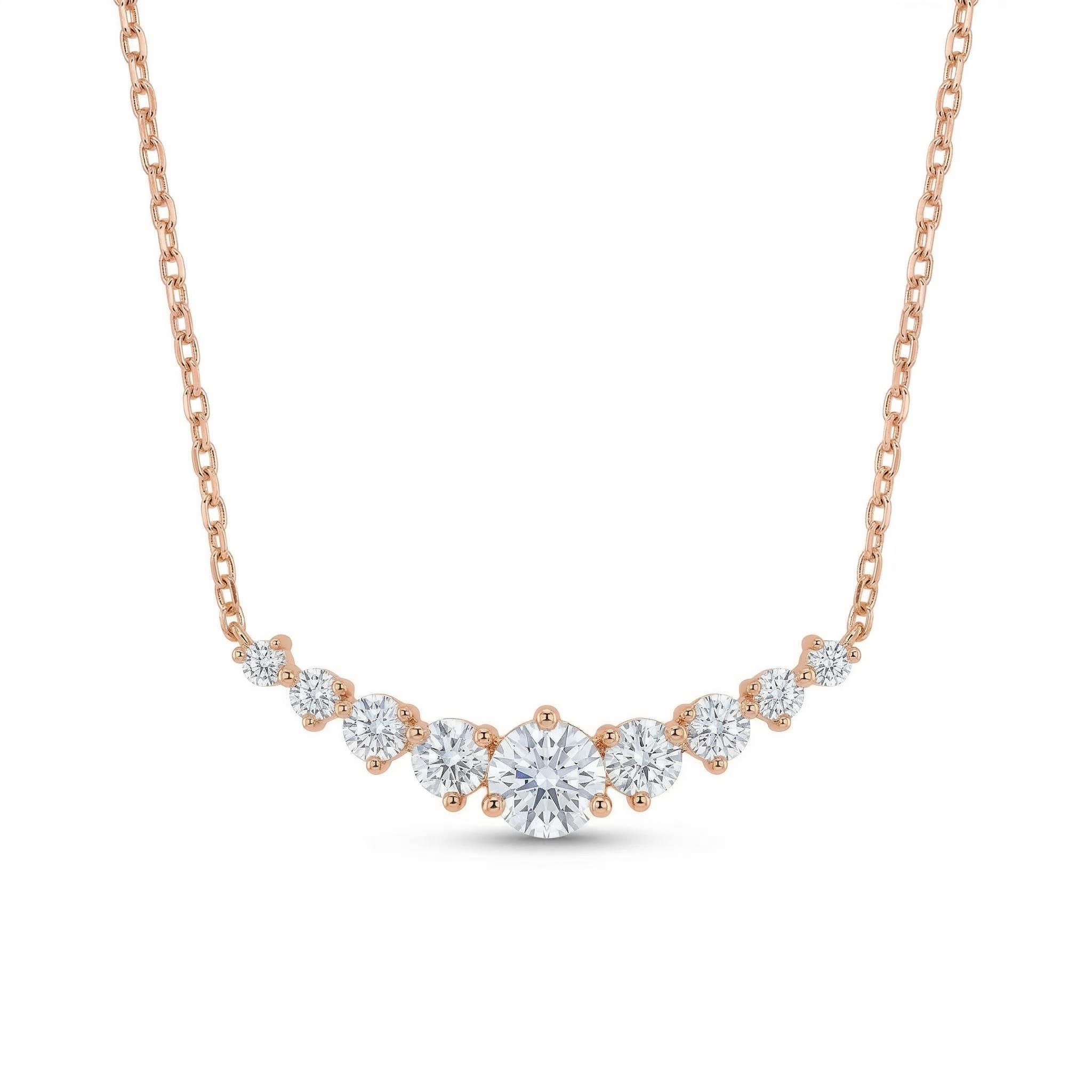 Round Cut VVS Moissanite Pendant Necklace