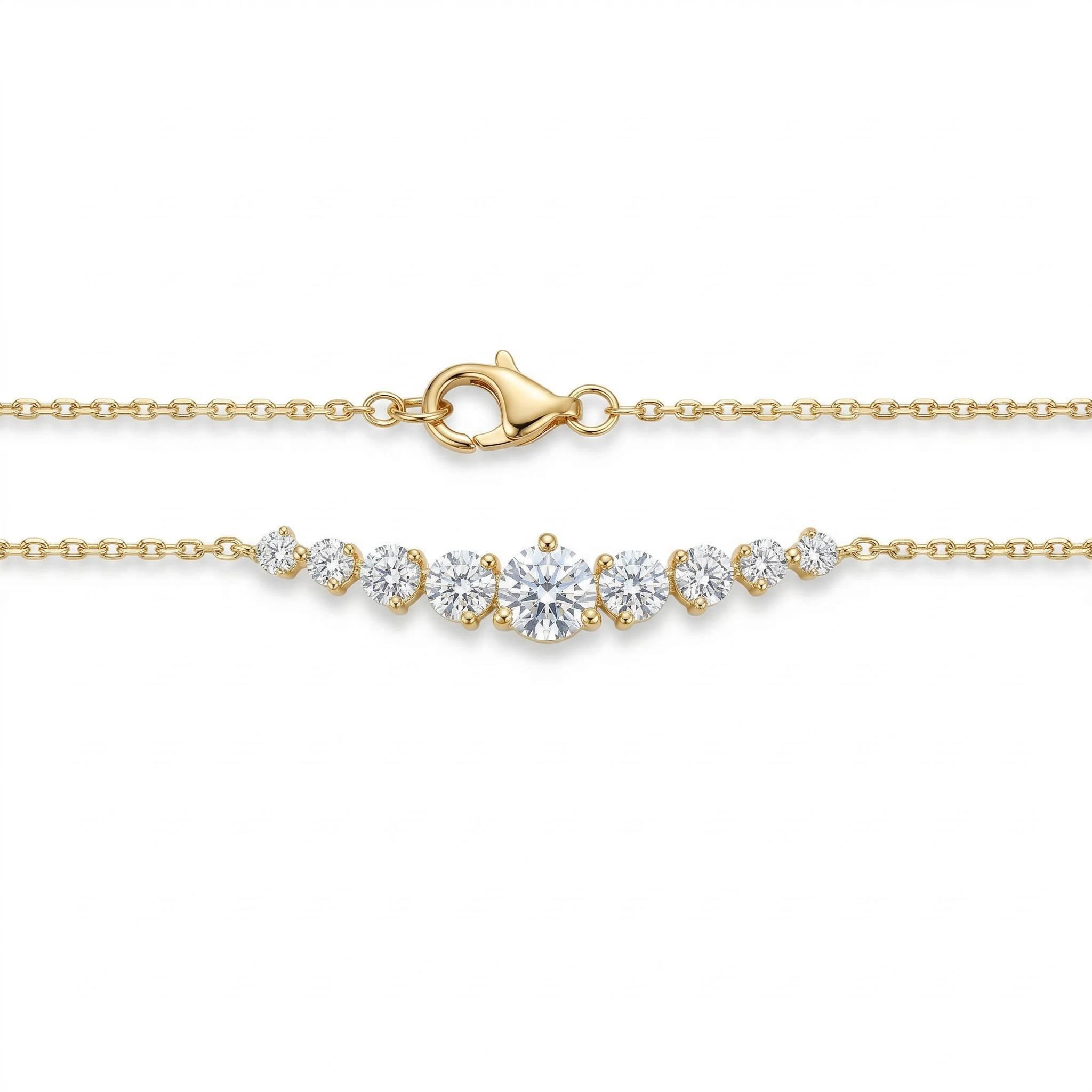 Round Cut VVS Moissanite Pendant Necklace