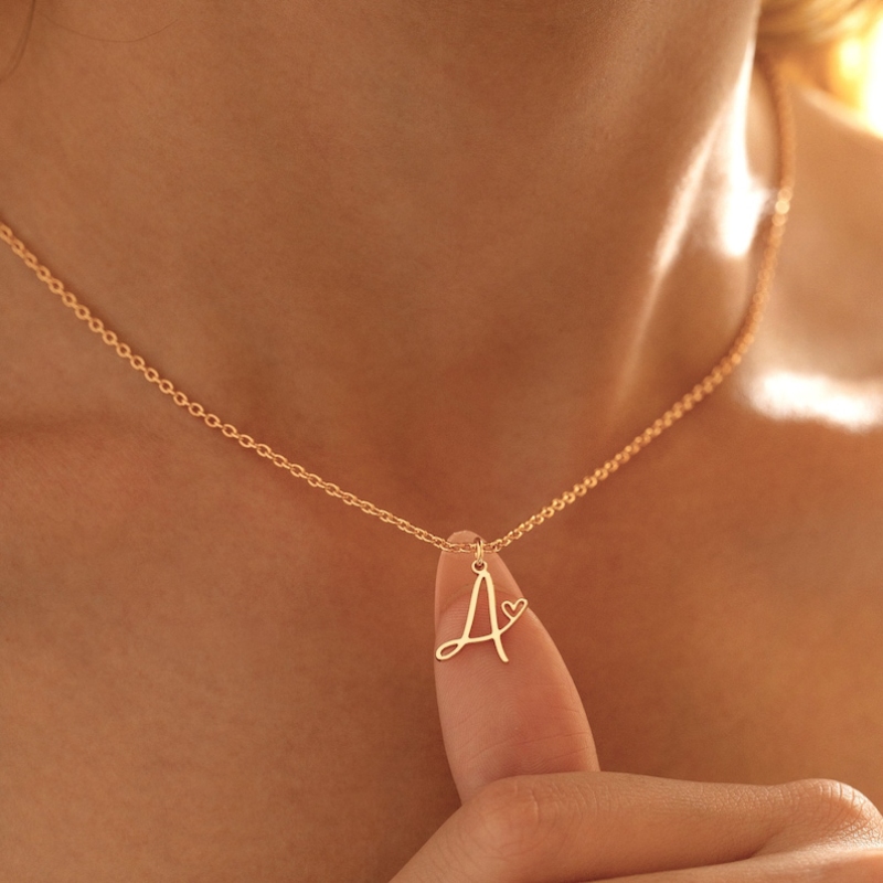 Customized Initial Pendant Necklace
