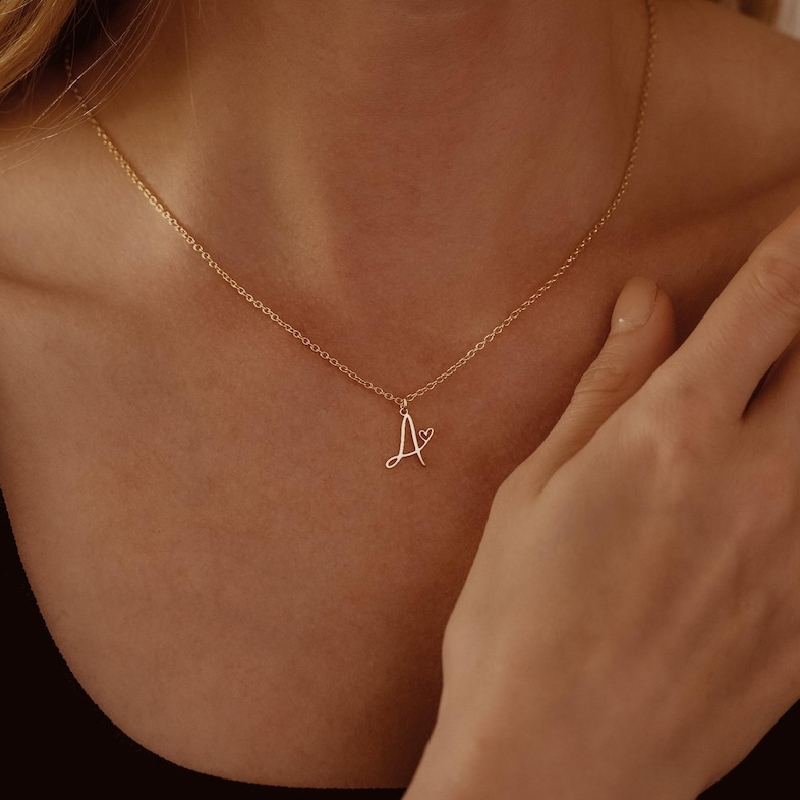 Customized Initial Pendant Necklace