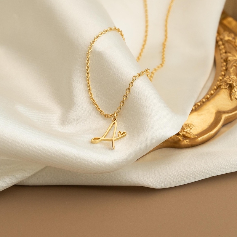 Customized Initial Pendant Necklace