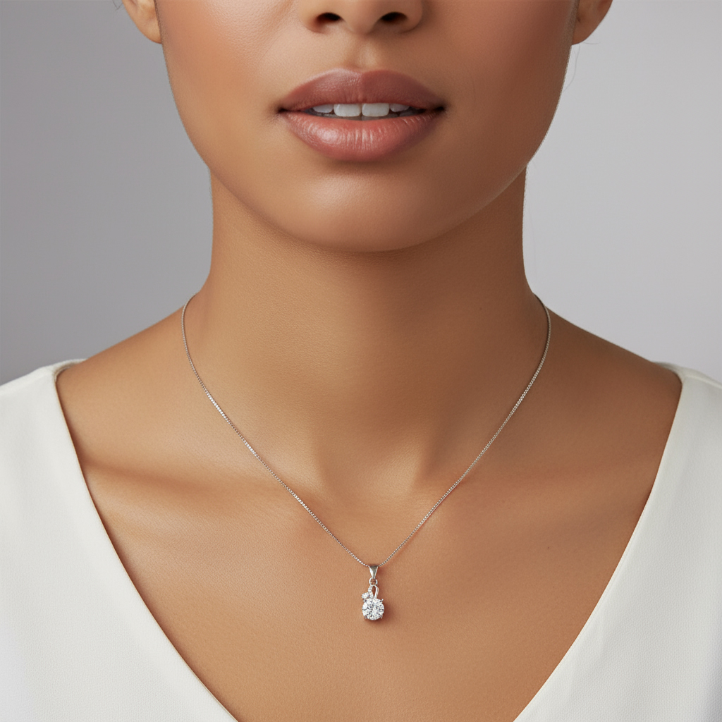 Customized Zodiac VVS Moissanite S925 Silver Pendent Necklace