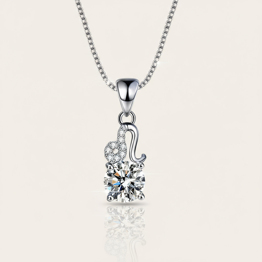 Customized Zodiac VVS Moissanite S925 Silver Pendent Necklace