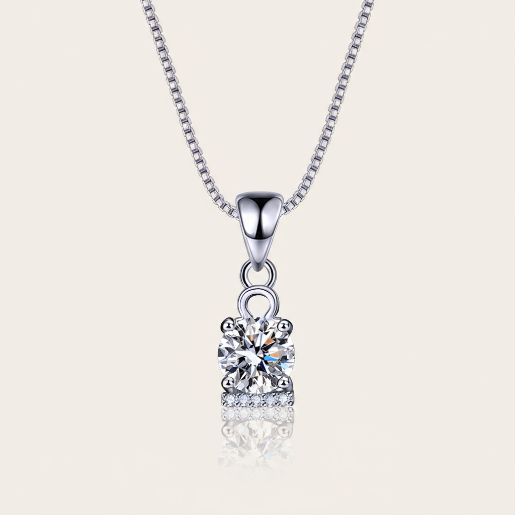 Customized Zodiac VVS Moissanite S925 Silver Pendent Necklace
