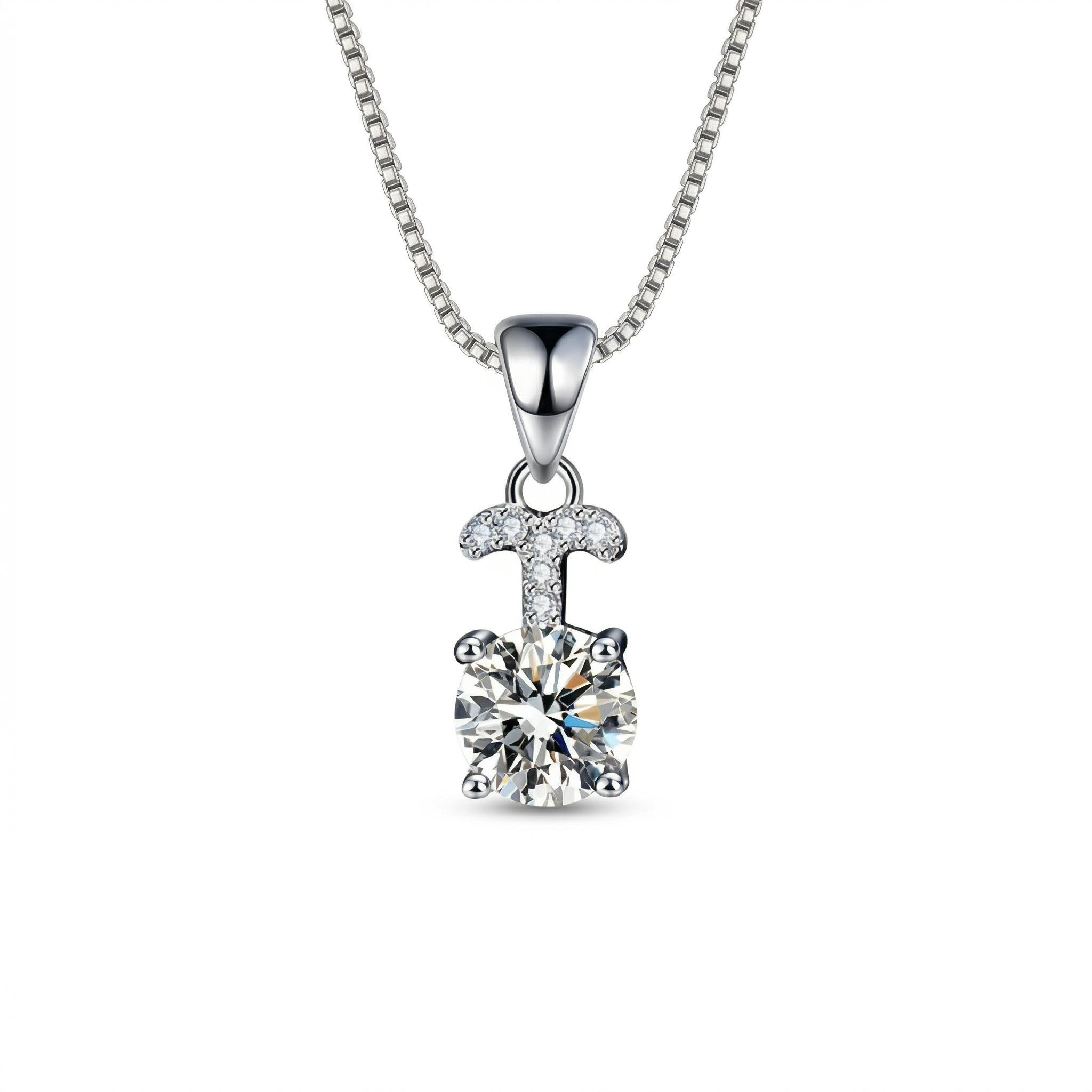 Customized Zodiac VVS Moissanite S925 Silver Pendent Necklace