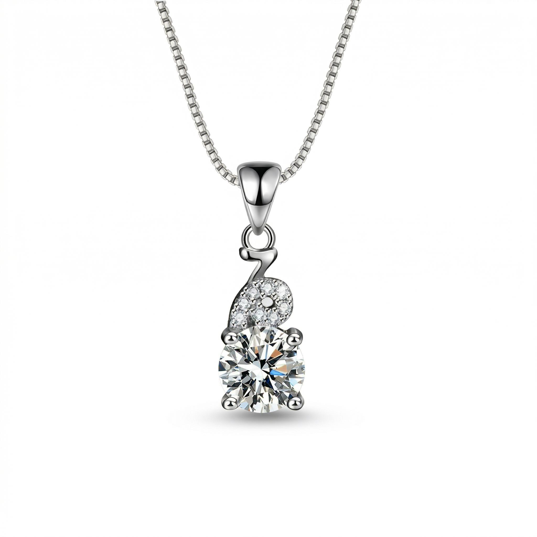 Customized Zodiac VVS Moissanite S925 Silver Pendent Necklace