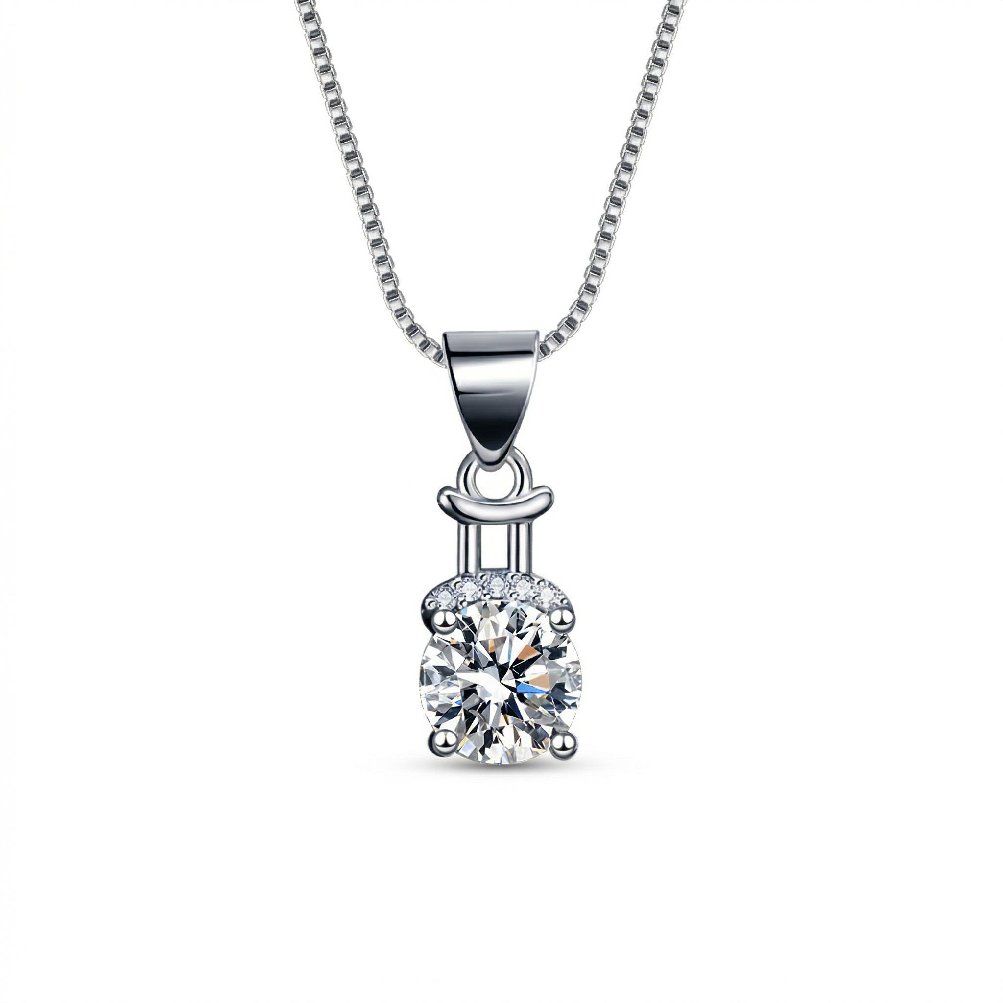 Customized Zodiac VVS Moissanite S925 Silver Pendent Necklace
