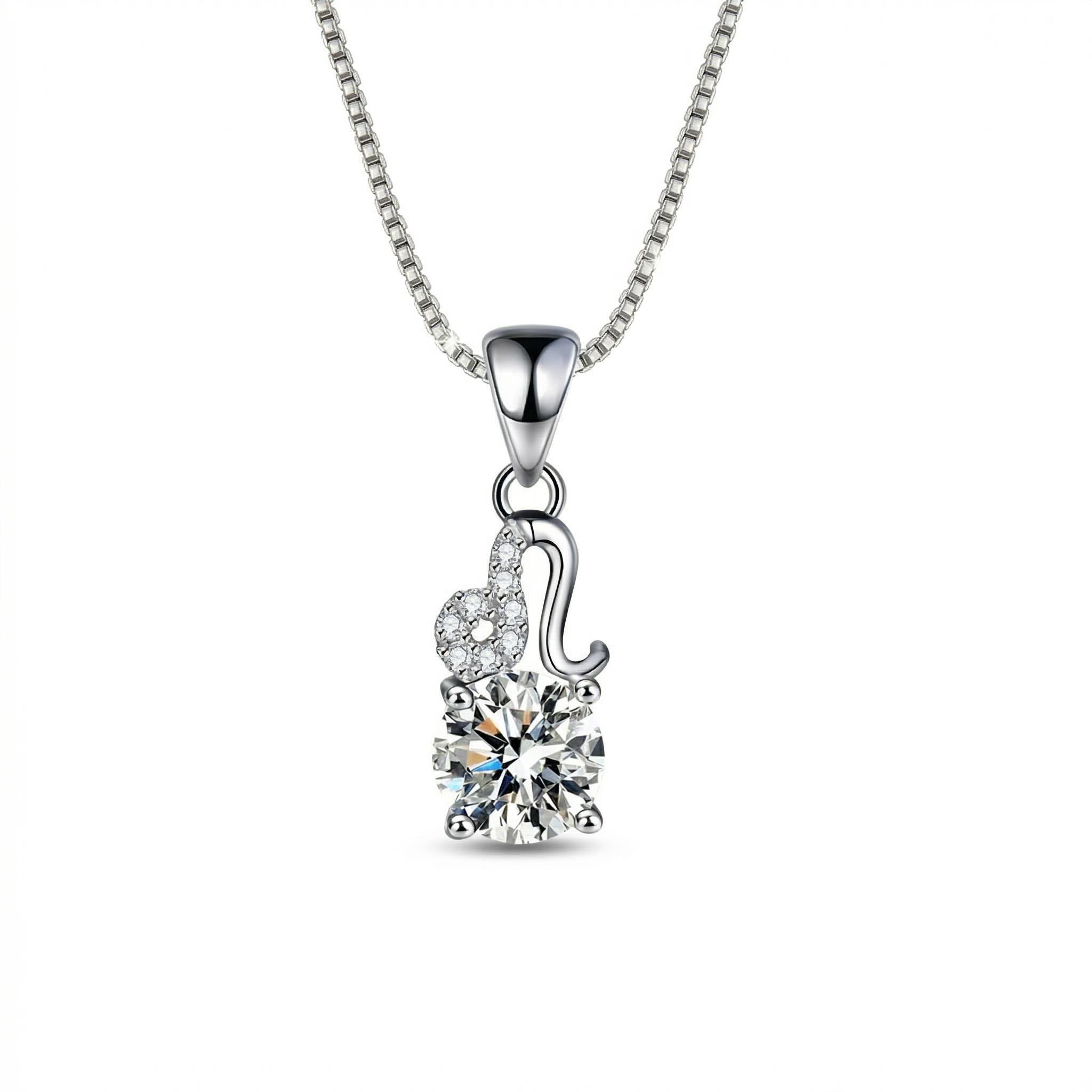 Customized Zodiac VVS Moissanite S925 Silver Pendent Necklace