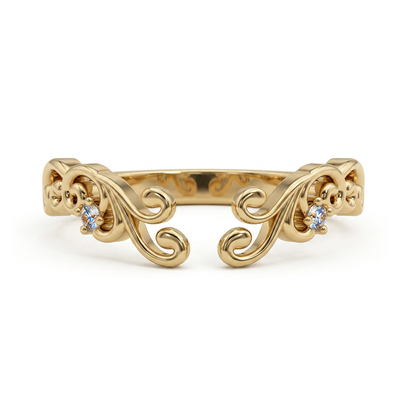 0.02ct. tw. Open Filigree Wedding Band