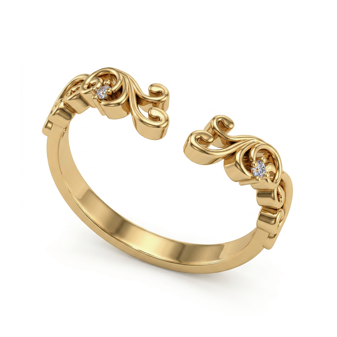0.02ct. tw. Open Filigree Wedding Band 0.02ct. tw. Open Filigree Wedding Band