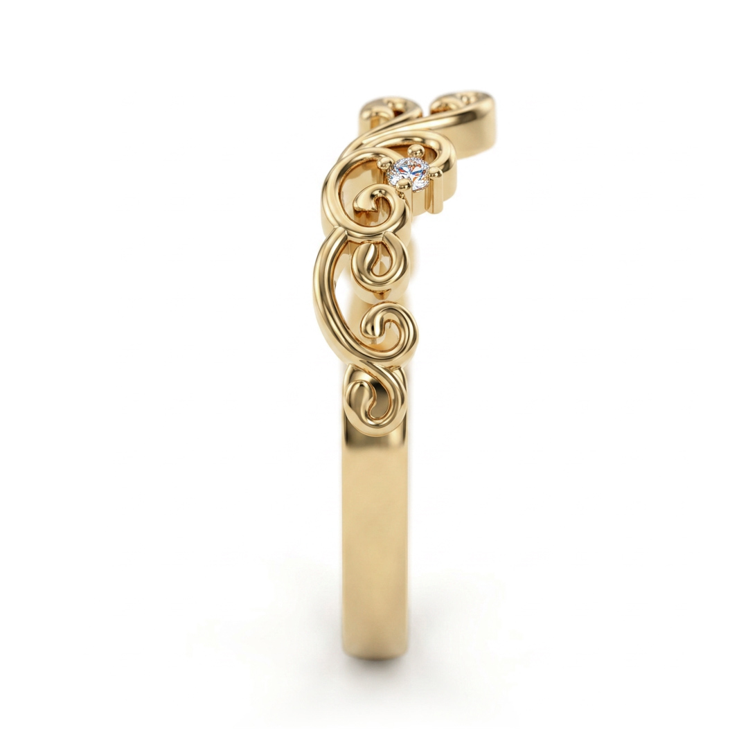 0.02ct. tw. Open Filigree Wedding Band 0.02ct. tw. Open Filigree Wedding Band