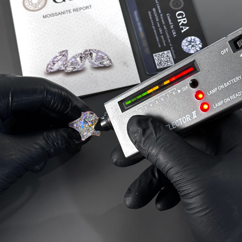 4.38CT Pear Cut VVS Moissanite Pave Engagement Ring