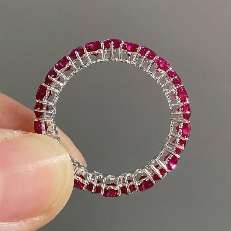 Heart Cut Ruby Diamond Wedding Band Heart Cut Ruby Diamond Wedding Band