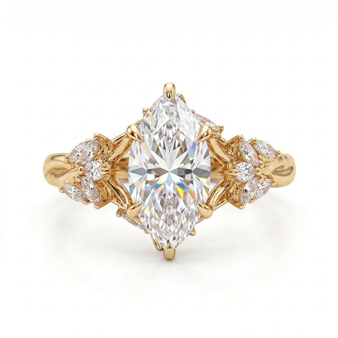 2.58 ct.tw. Marquise Cut Vintage Engagement Ring