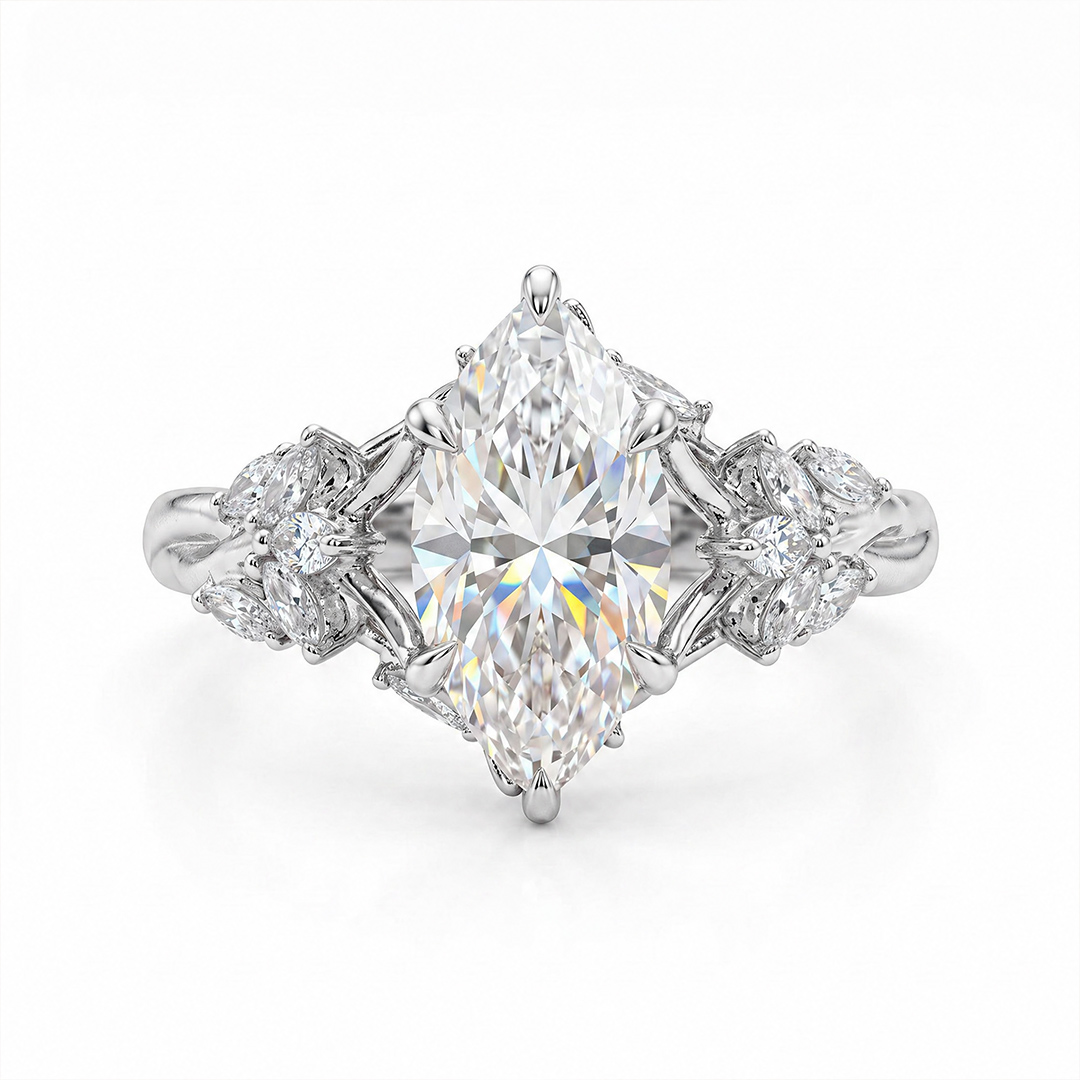 2.58 ct.tw. Marquise Cut Vintage Engagement Ring