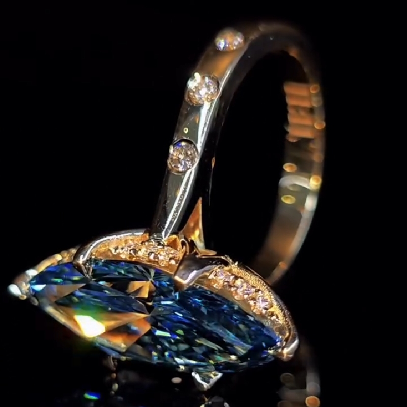 4.87CT Sapphire Marquise Cut Engagement Ring