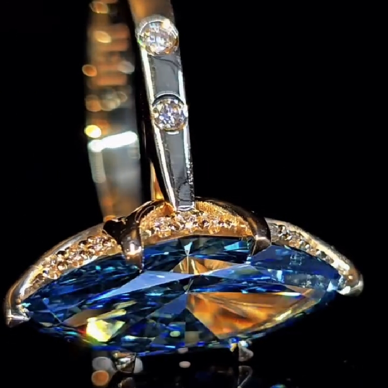 4.87CT Sapphire Marquise Cut Engagement Ring