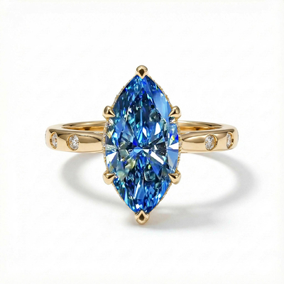 4.87CT Sapphire Marquise Cut Engagement Ring