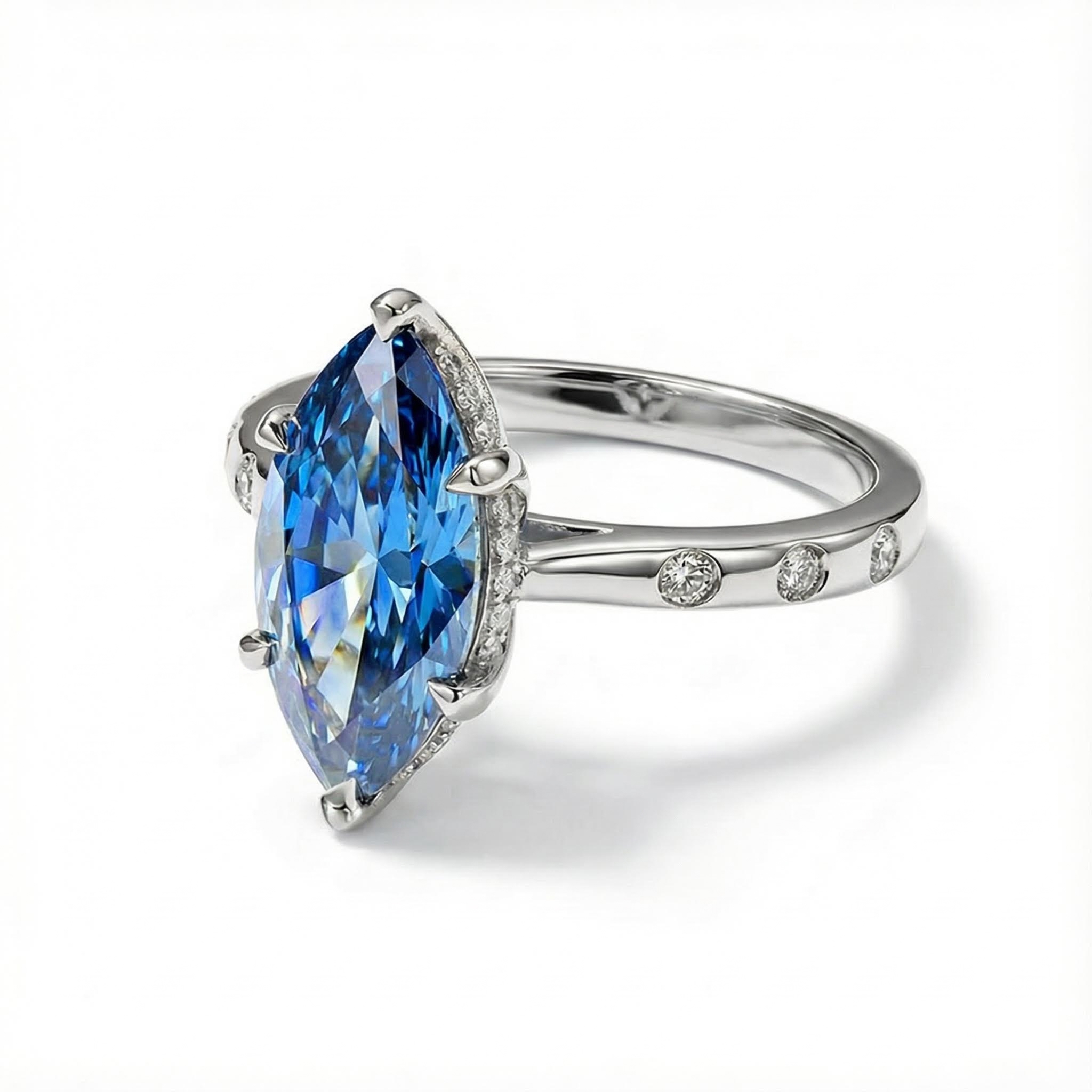 4.87CT Sapphire Marquise Cut Engagement Ring 4.87CT Sapphire Marquise Cut Engagement Ring