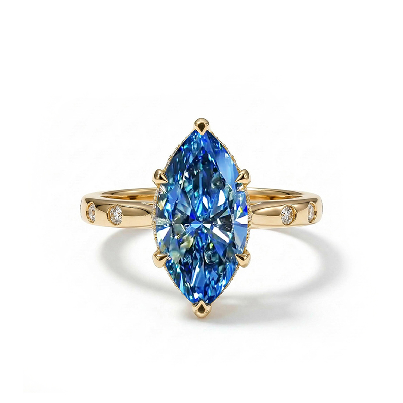 4.87CT Sapphire Marquise Cut Engagement Ring