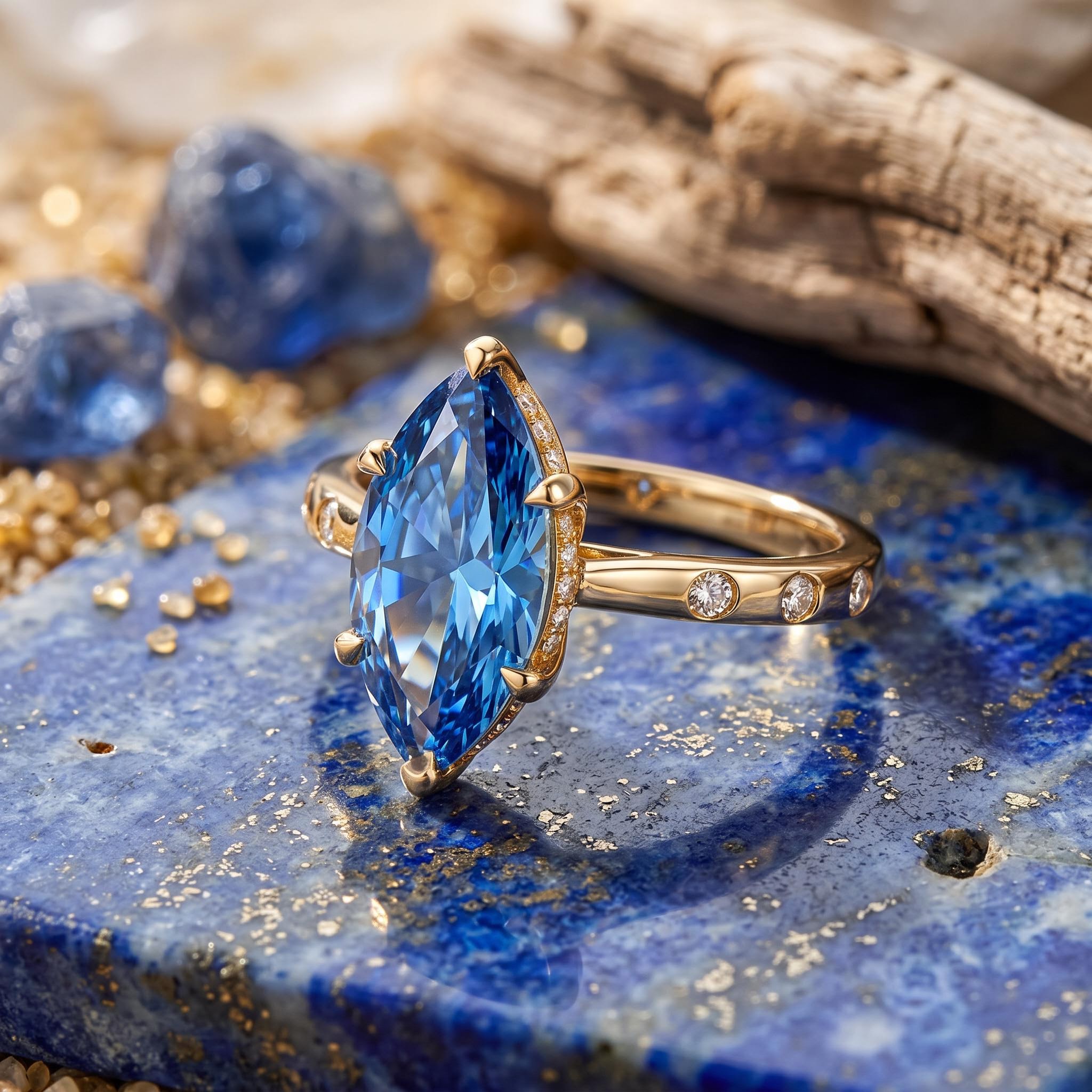 5.16ct. tw. Sapphire Marquise Cut Engagement Ring 5.16ct. tw. Sapphire Marquise Cut Engagement Ring