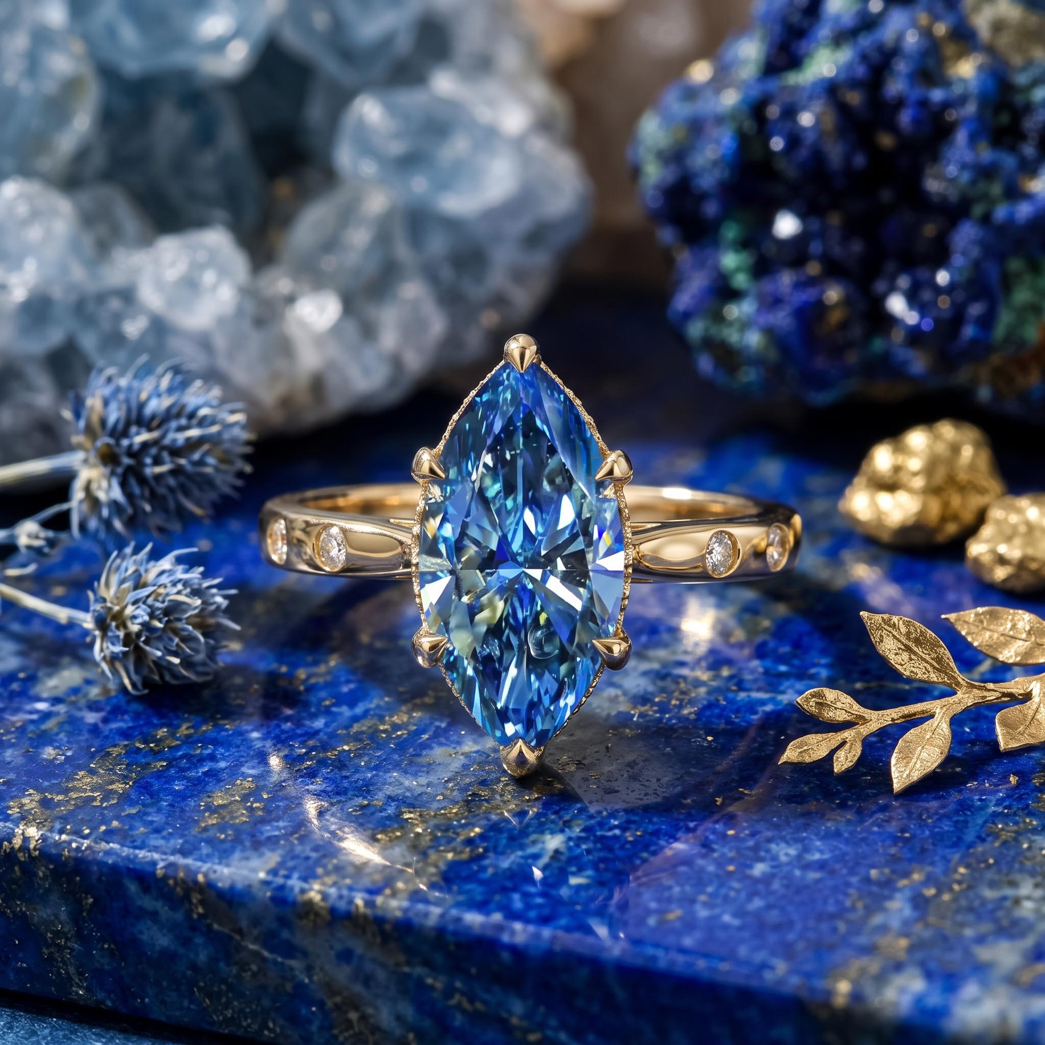 5.16ct. tw. Sapphire Marquise Cut Engagement Ring 5.16ct. tw. Sapphire Marquise Cut Engagement Ring