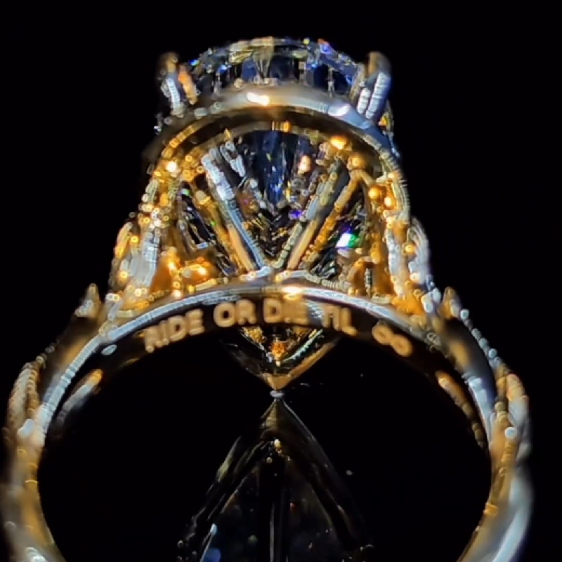 4.6CT Pear Cut VVS Moissanite Halo Engagement Ring