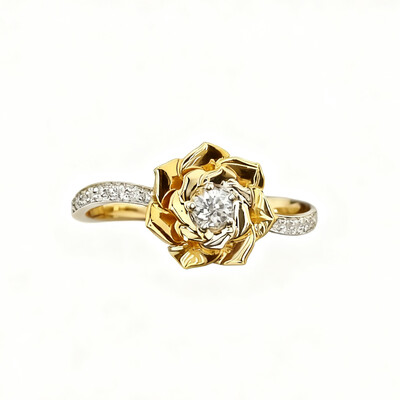 1.6CT Round Cut VVS Moissanite Floral Engagement Ring 1.6CT Round Cut VVS Moissanite Floral Engagement Ring