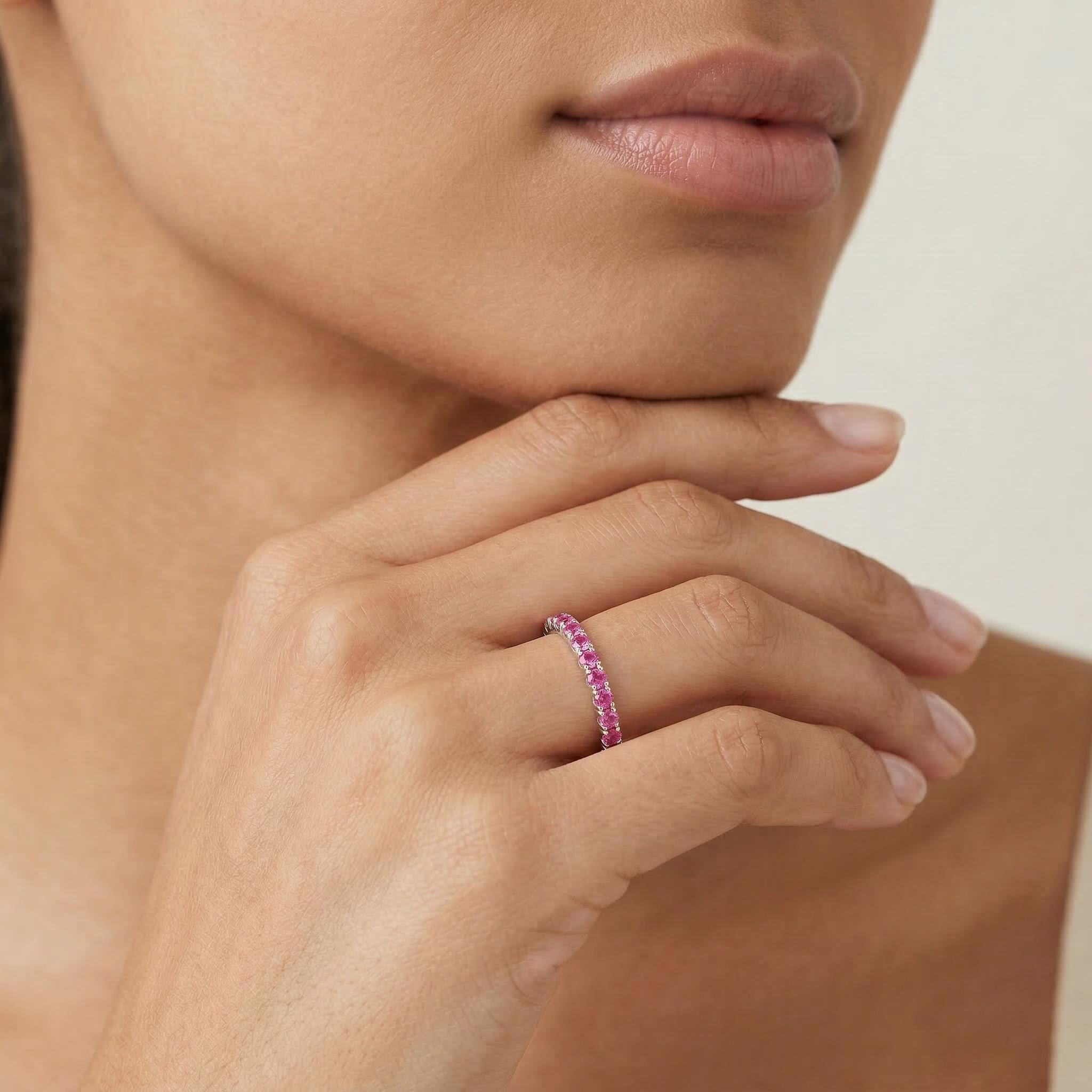 Personalized Birthstone Pave Ring