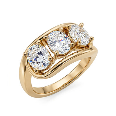 1.8CT Round Cut VVS Moissanite Engagement Ring