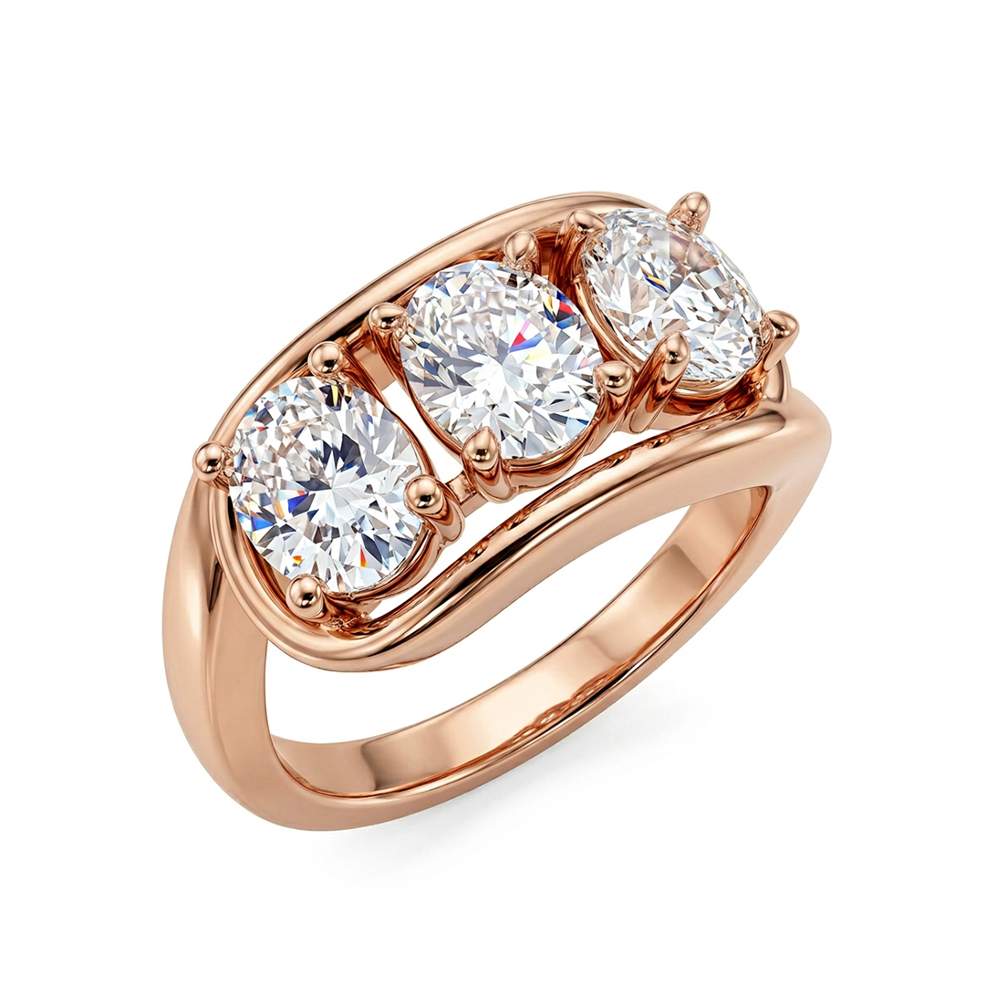 1.8CT Round Cut VVS Moissanite Engagement Ring