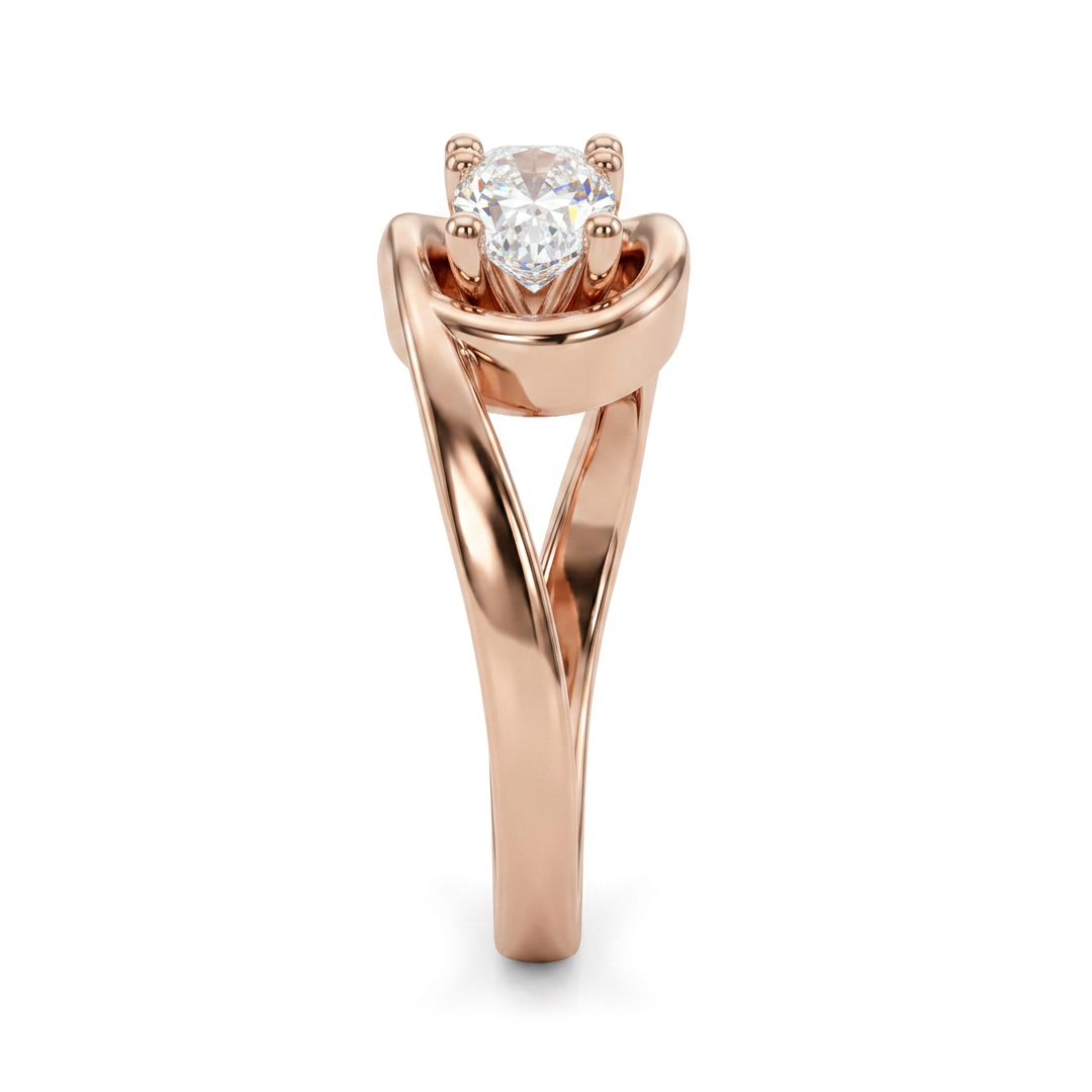 1.8CT Round Cut VVS Moissanite Engagement Ring