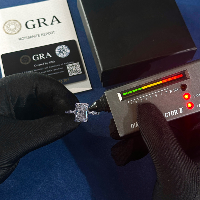 5.95CT Radiant Cut VVS Moissanite Halo Engagement Ring 5.95CT Radiant Cut VVS Moissanite Halo Engagement Ring