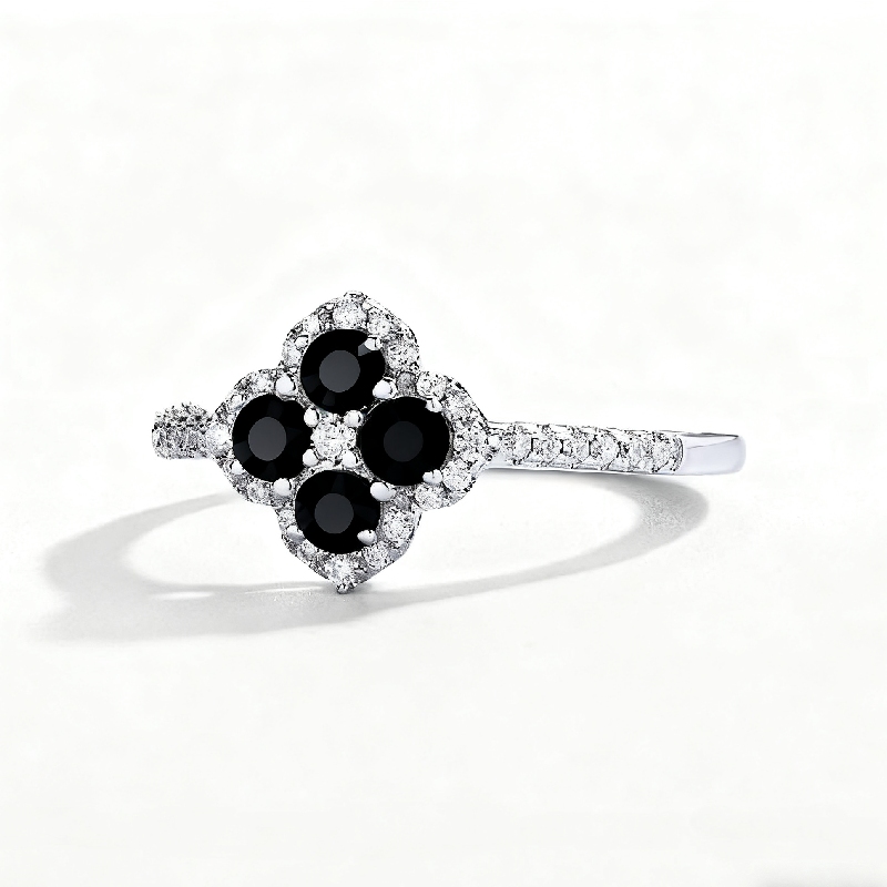 Four Leaf Clover Engagement Ring
