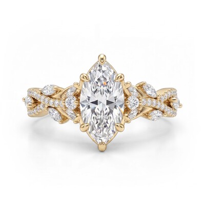 2.94ct. tw. Marquise Cut VVS Moissanite Pave Engagement Ring 2.94ct. tw. Marquise Cut VVS Moissanite Pave Engagement Ring