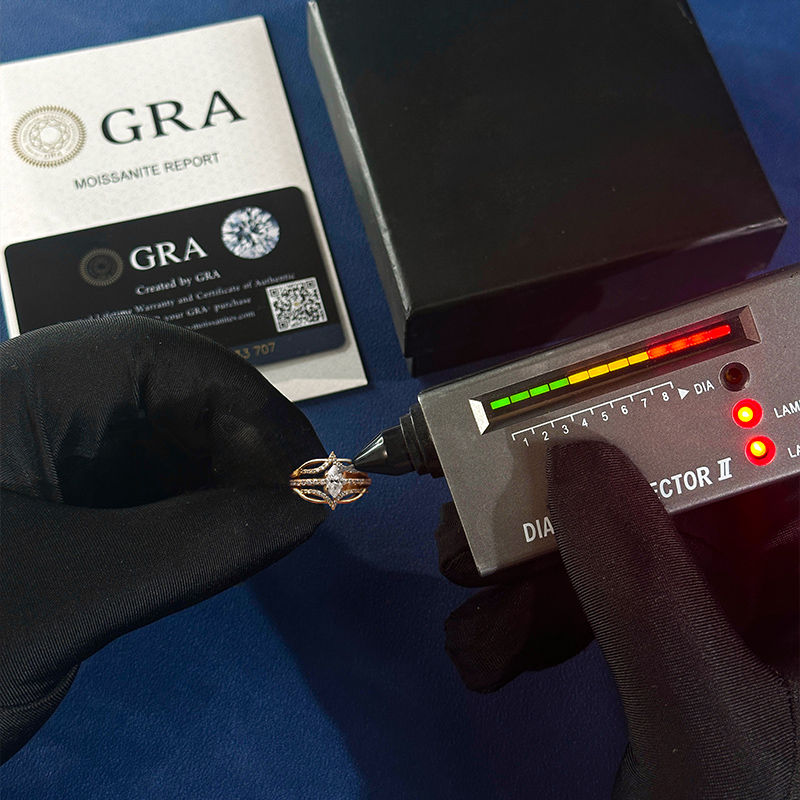 3.2CT Marquise Cut VVS Moissanite Pave Engagement Ring Set