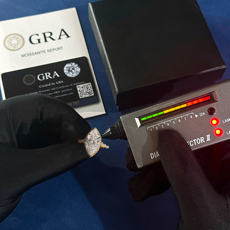 4.66CT Marquise Cut VVS Moissanite Twist Engagement Ring