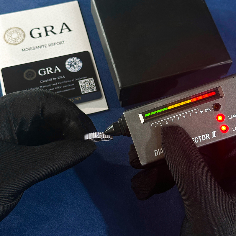 0.3CT Round Cut VVS Moissanite S925 Silver Solitaire Engagement Ring