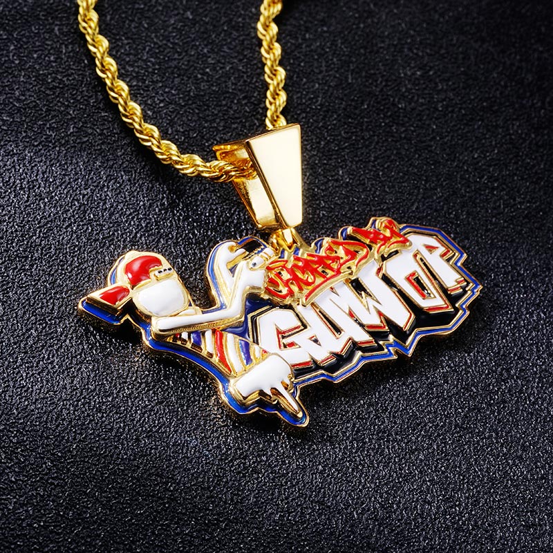 Custom S925 Colorful Enamel Letter & Cartoon Pendant Deposit