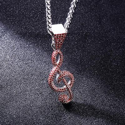 Custom S925 Iced Unique Musical Note Pendant Deposit