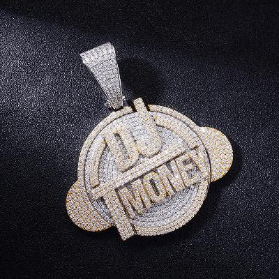 Custom S925 & VVS1 Moissanite Round Letter Pendant Deposit