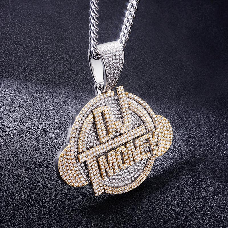 Custom S925 & VVS1 Moissanite Round Letter Pendant Deposit