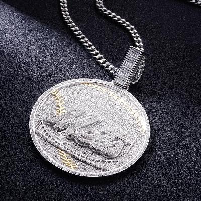Custom S925 Iced Round Letter Pendant Deposit
