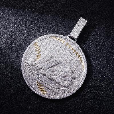 Custom S925 Iced Round Letter Pendant Deposit