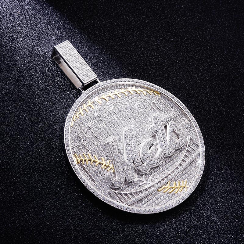 Custom S925 Iced Round Letter Pendant Deposit