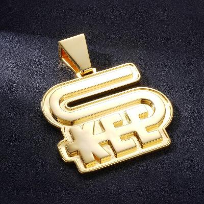 Custom Unique Yellow gold Logo & Letter Pendant Deposit