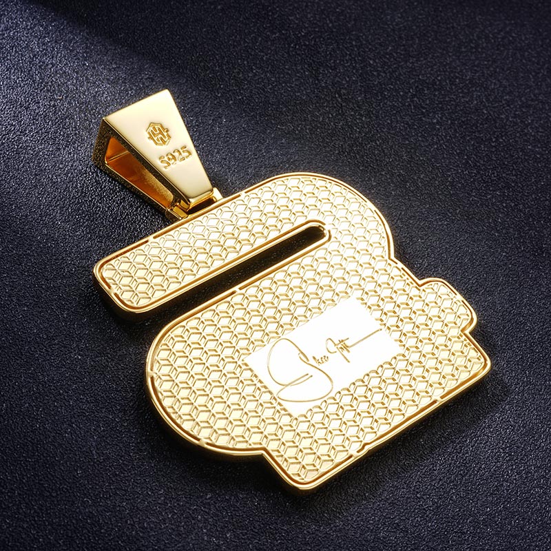 Custom Unique Yellow gold Logo & Letter Pendant Deposit