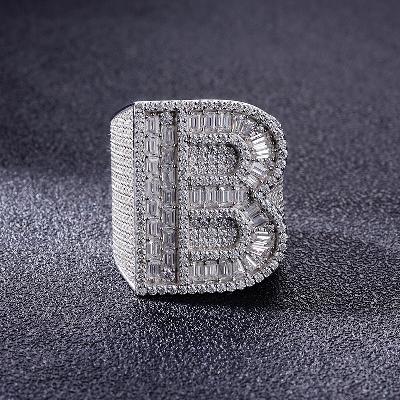Custom S925 & VVS1 Buggette Moissanite Letter Ring Deposit