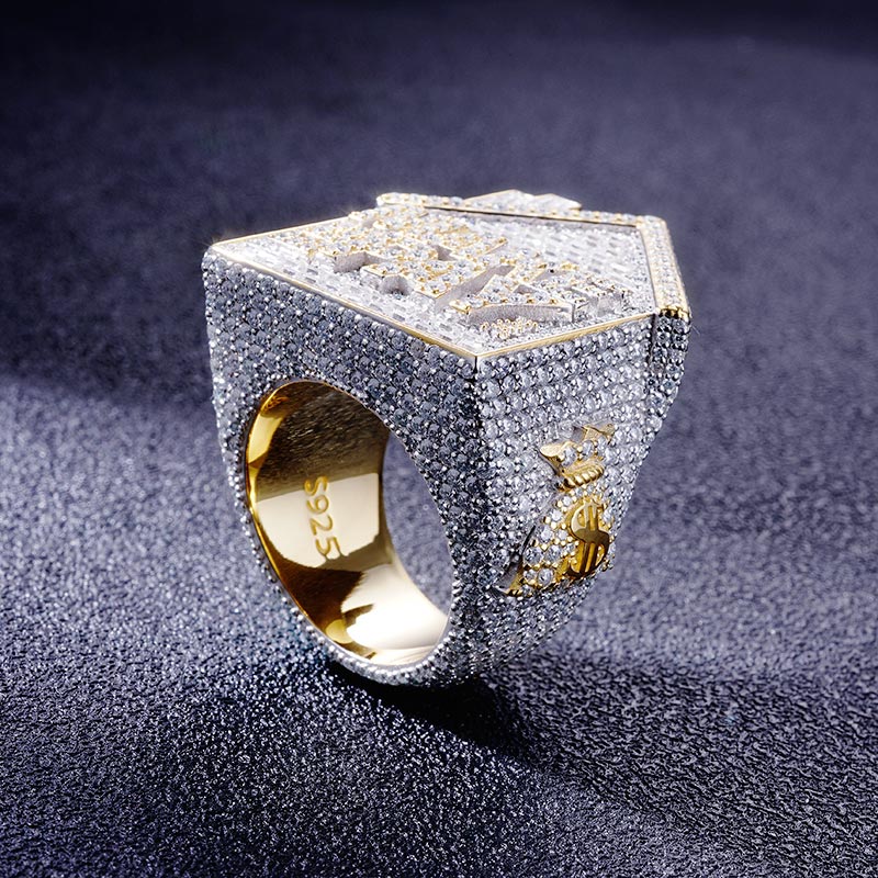 Custom S925 & VVS1 Baguette Moissanite Trap House Ring Deposit